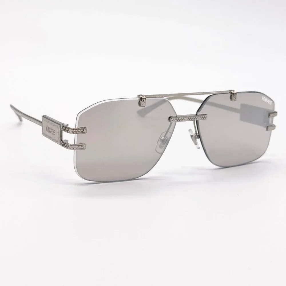NEW VERSACE VE2275 1000/8V SUNGLASSES VE2275 10008V SILVER MOD 2275 1000/8V